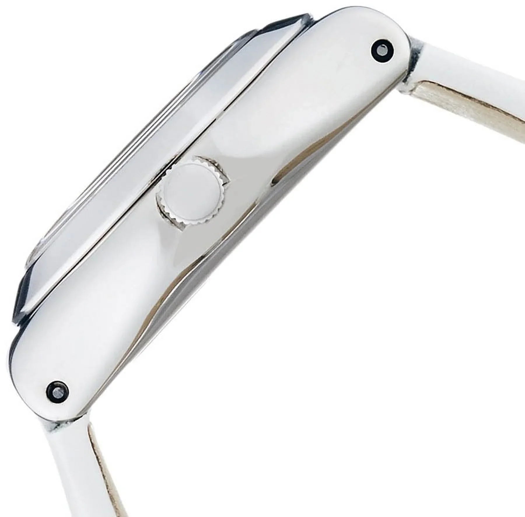Tone Women's Leather Strap White YSS296 Watch Silver Swatch Dial