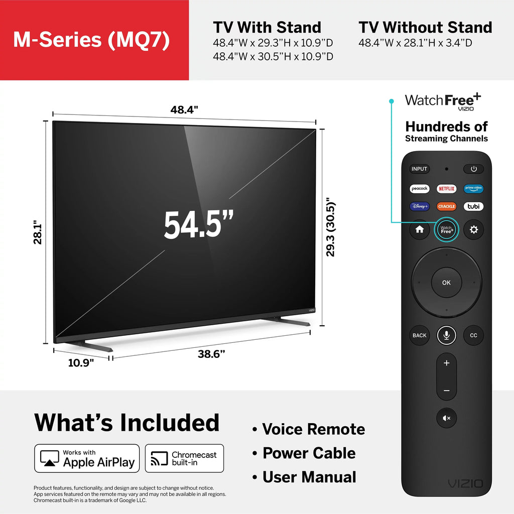 Smart 4K Series M55Q7-J01 M7 QLED 55" VIZIO TV HDR Class