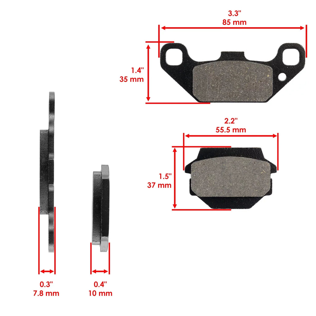 Pads for Suzuki Brake Rear & 1988 1987 Quadracer 500 Front 1990 1989 LT500R