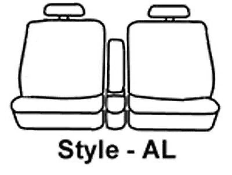 2007-2008 SeatSaver F150 Bench Front Covercraft Covers Seat select: Custom-Fit Charcoal Fits - Polycotton FORD Black Fabric,