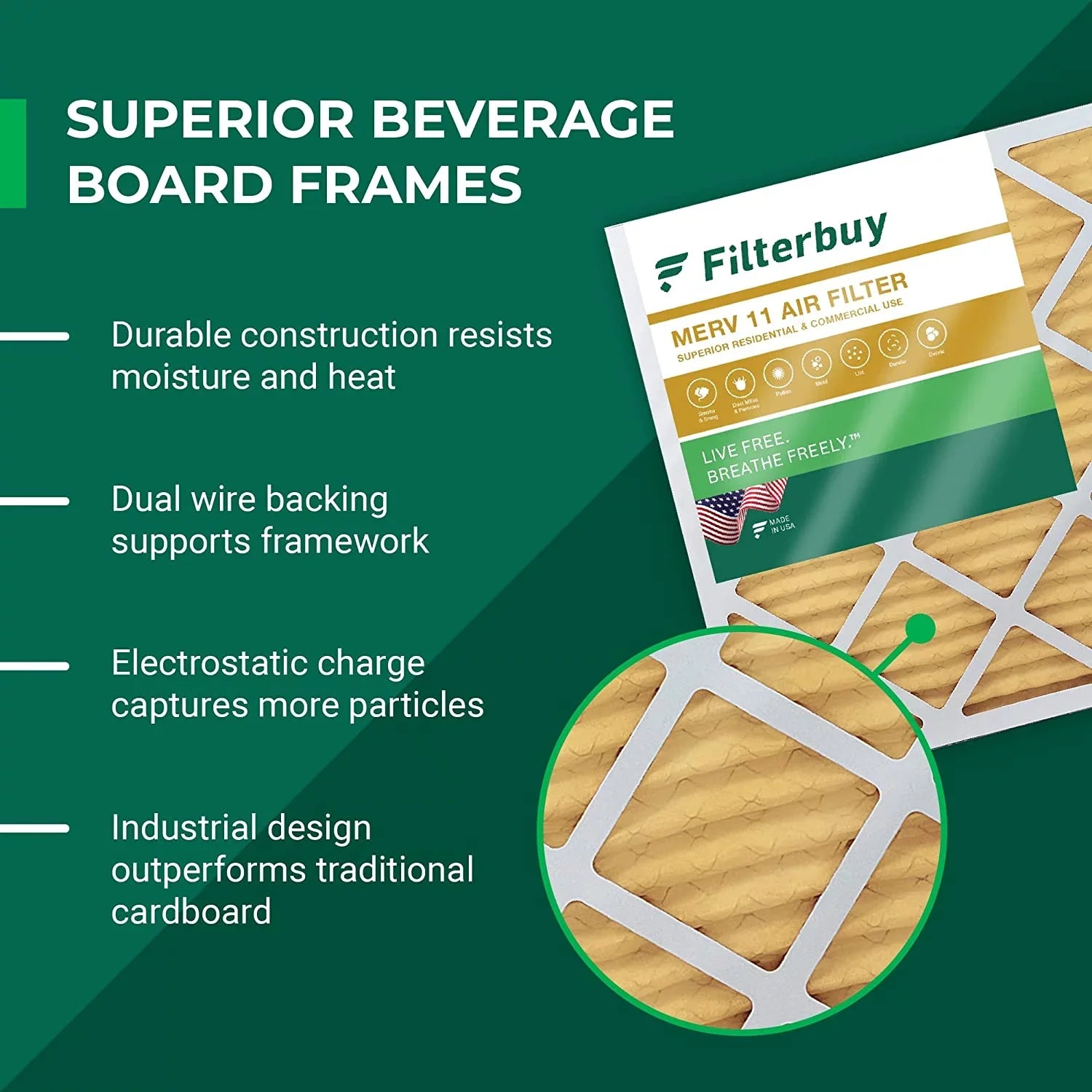 HVAC Furnace AC MERV (4-Pack) Pleated 11 14x36x1 Filters Air Filterbuy