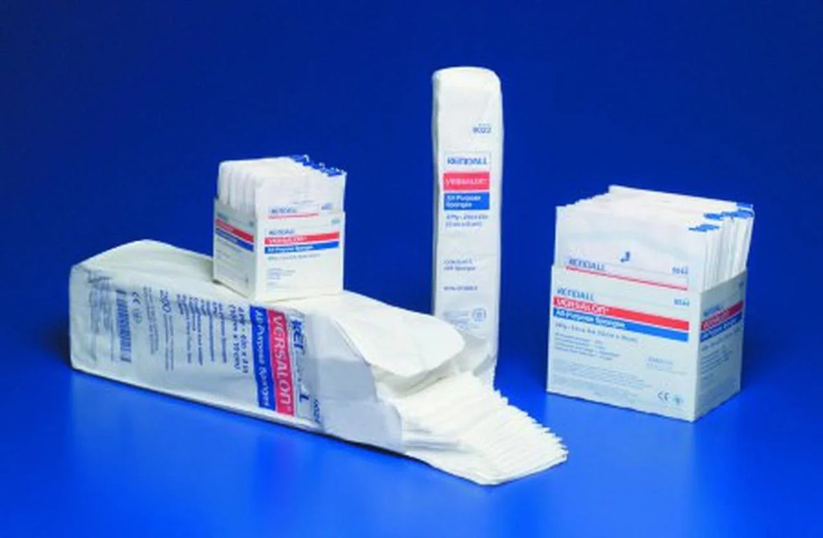 4 X Case Sponge 1200 8044-- 4 Sterile, Inch Square of Rayon Polyester / NonWoven Curity - 4-Ply