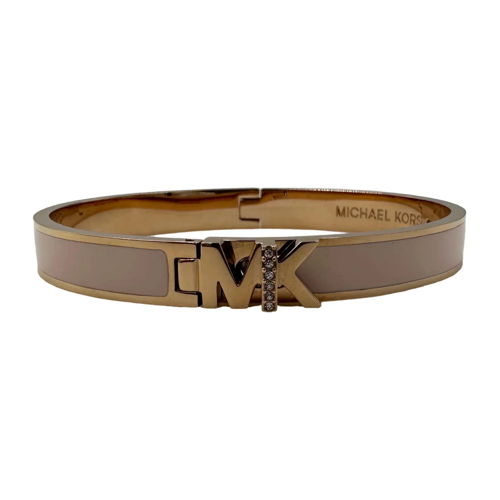 Haute Rose-Gold Kors MKJ7707791 Bracelet Crystal Bangle Pink - Michael Enamel