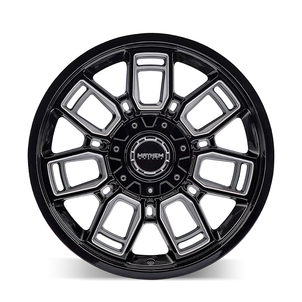 Wheel Gloss 5x5/5x5.5 Black/Milled Mayhem (0mm) 20x9 Ordinance
