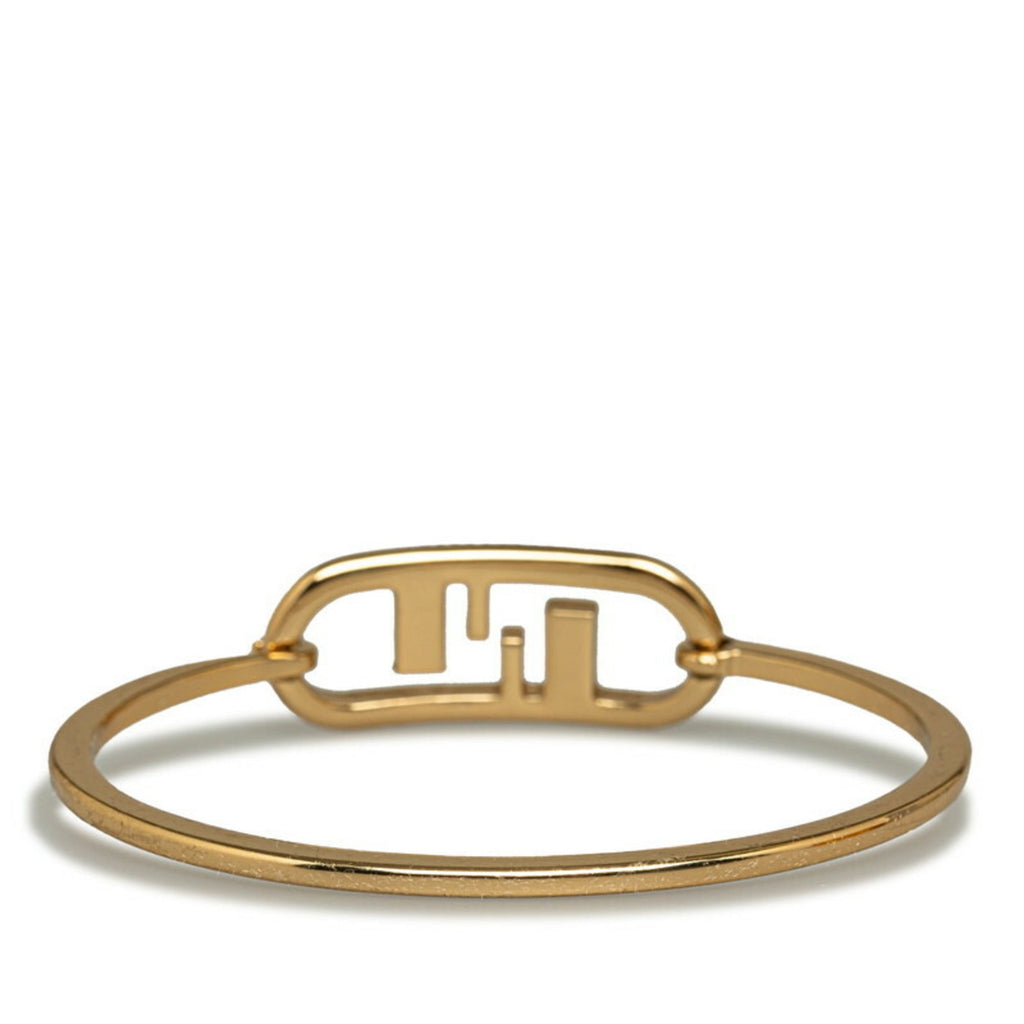 Rhinestone Rhinestone Gold Pre-Owned Bangle (Fair) Fendi