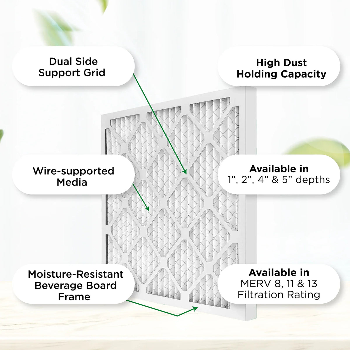 12. 3/4 by 21-1/2 AC 11, Air x 16-3/8 x 1" Case of Actual MPR Filters x Pleated Size: Pamlico. x 1000 16-3/8 21-1/2 Furnace 1 MERV