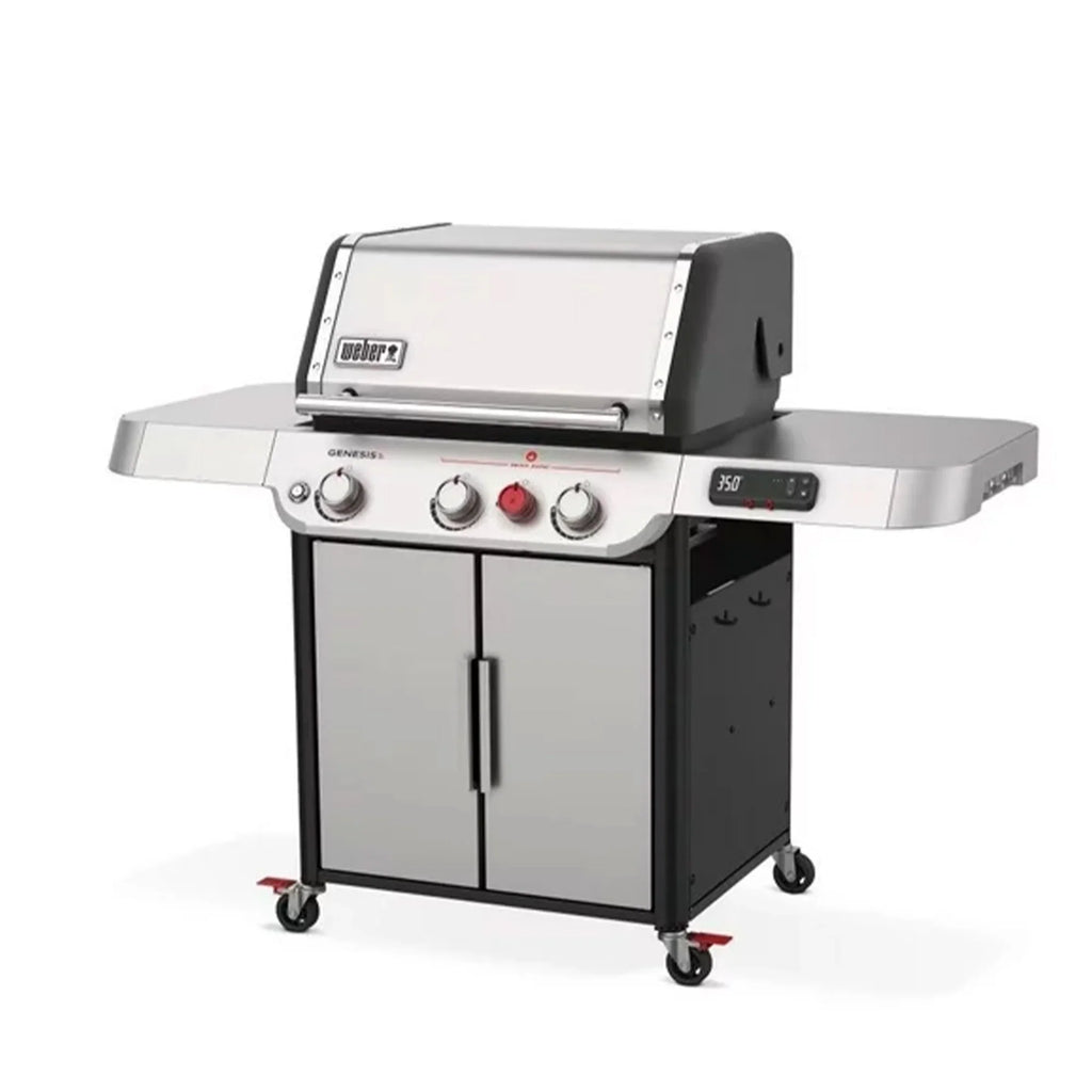 Steel Grill in Propane Technology Grilling Weber Genesis Gas Smart Stainless 3-Burner SX-325s with Smart Connect