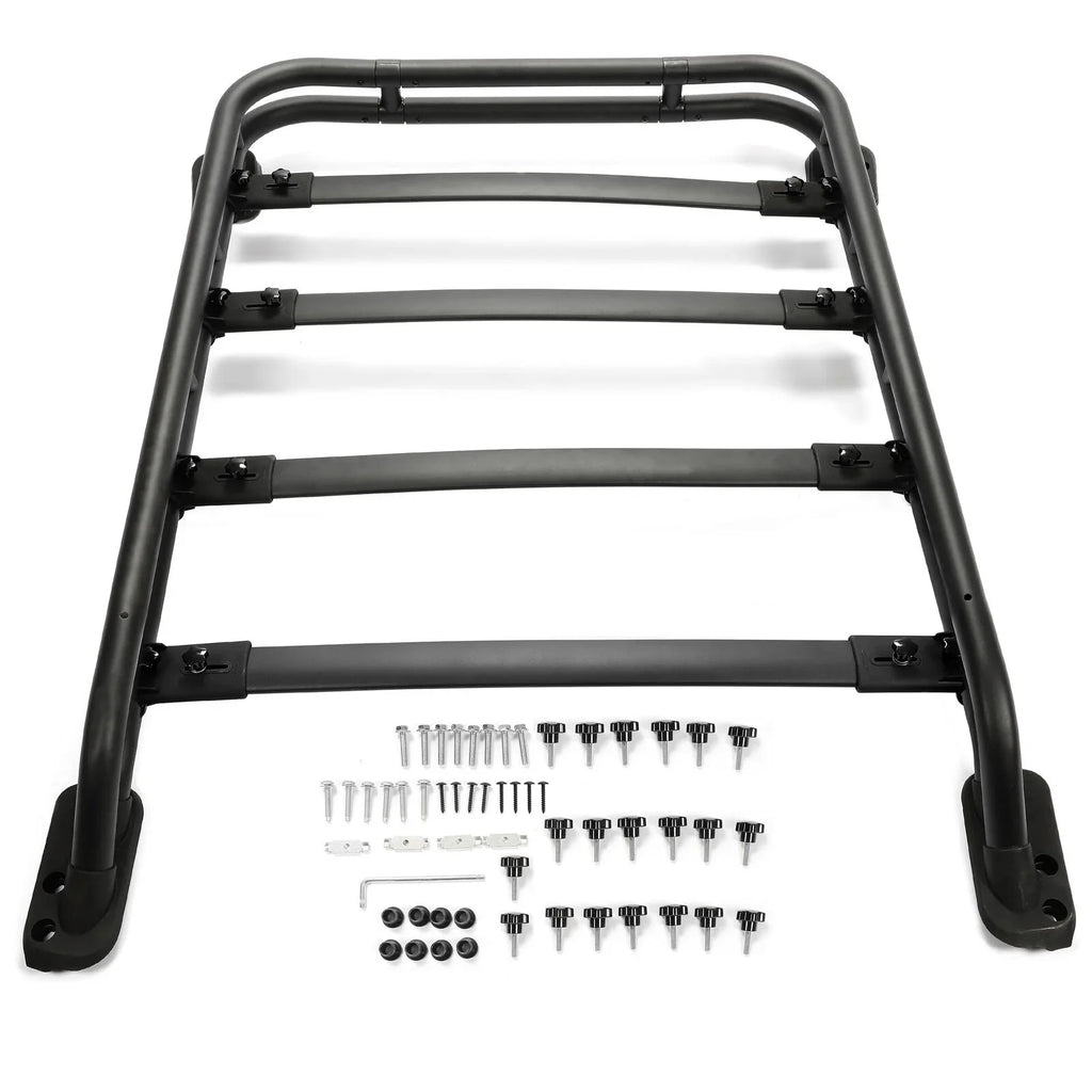 Compatible Rooftop Aluminum Coated 4Runner Luggage Powder Rack Extra 2010-2023 Cargo with Toyota Black Bar Basket Roof Carrier
