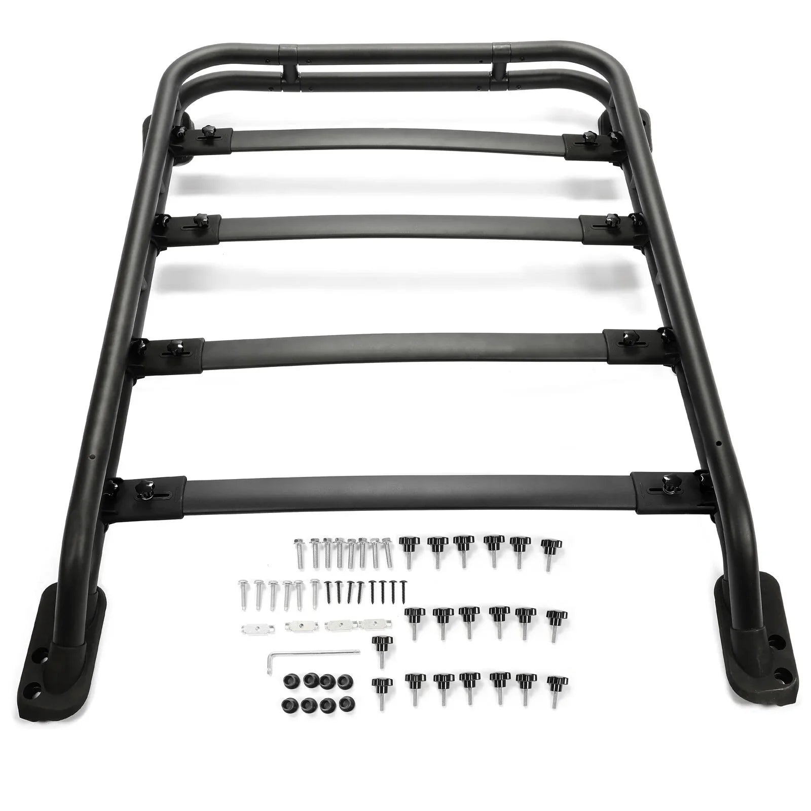 Compatible Rooftop Aluminum Coated 4Runner Luggage Powder Rack Extra 2010-2023 Cargo with Toyota Black Bar Basket Roof Carrier