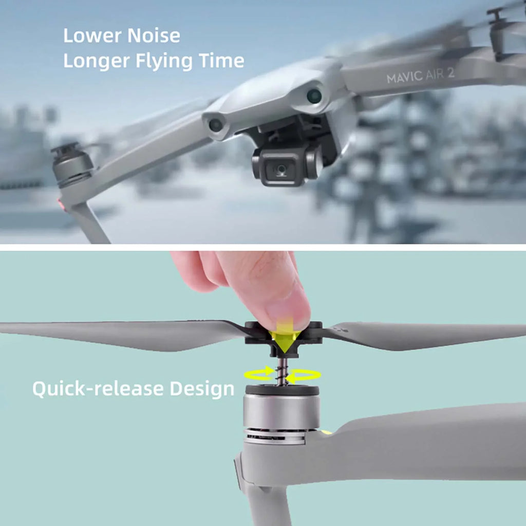 for Low Propeller Install MAVIC Drone AIR Disassemble Noise 2 Easy to 4pcs with Carevas Replacement