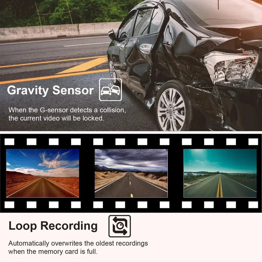 Recorder Interconnection Clear Video Car Recorder Rearview Wide Car Camera Mirror Car WIFI Dcenta Parking Cam Safety Angle Auto Dash Camcorder Driving Recording