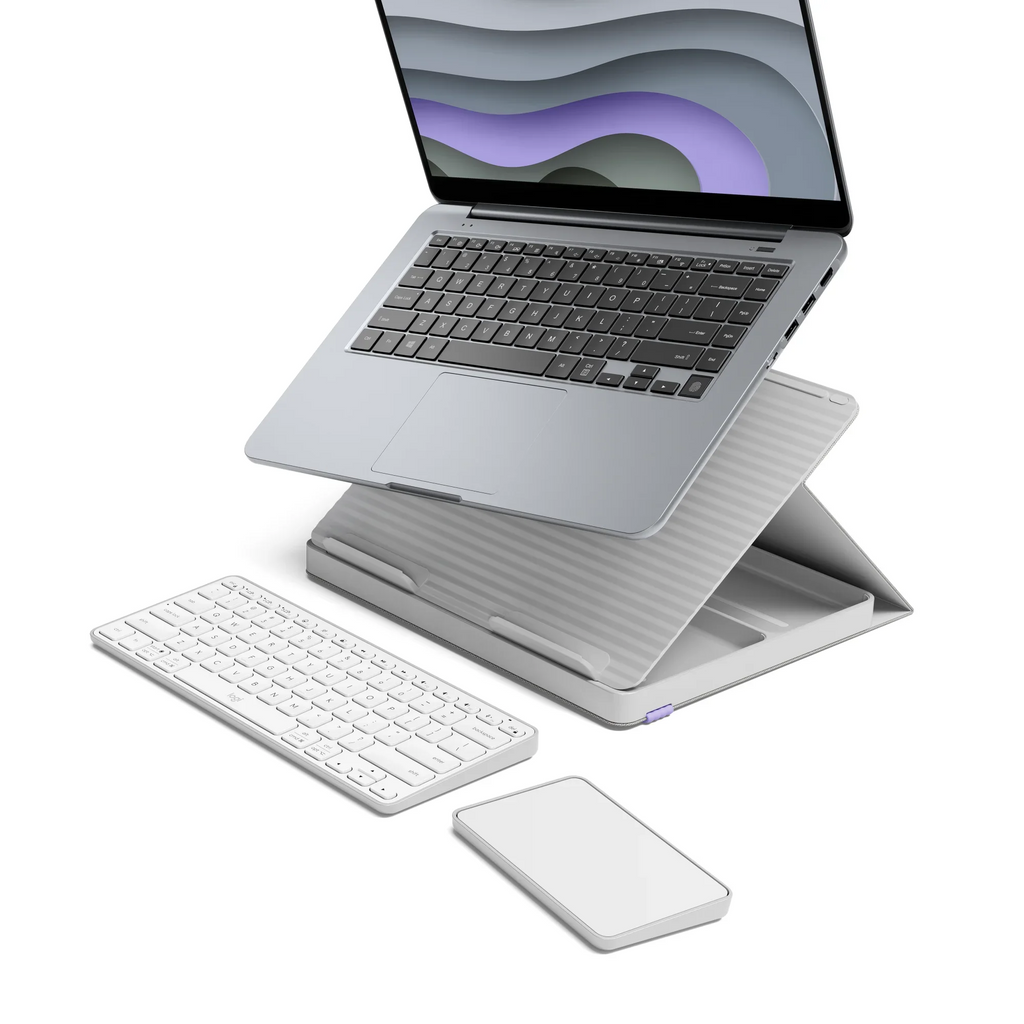 Bluetooth, Up Wireless for Laptop ChromeOS Calm Charging, Windows, Keyboard Kit to Laptop/MacBook - Casa Logitech USB 17?) - (10? & C Stand, Desk Home From with Touchpad, macOS, Work Pop Nordic