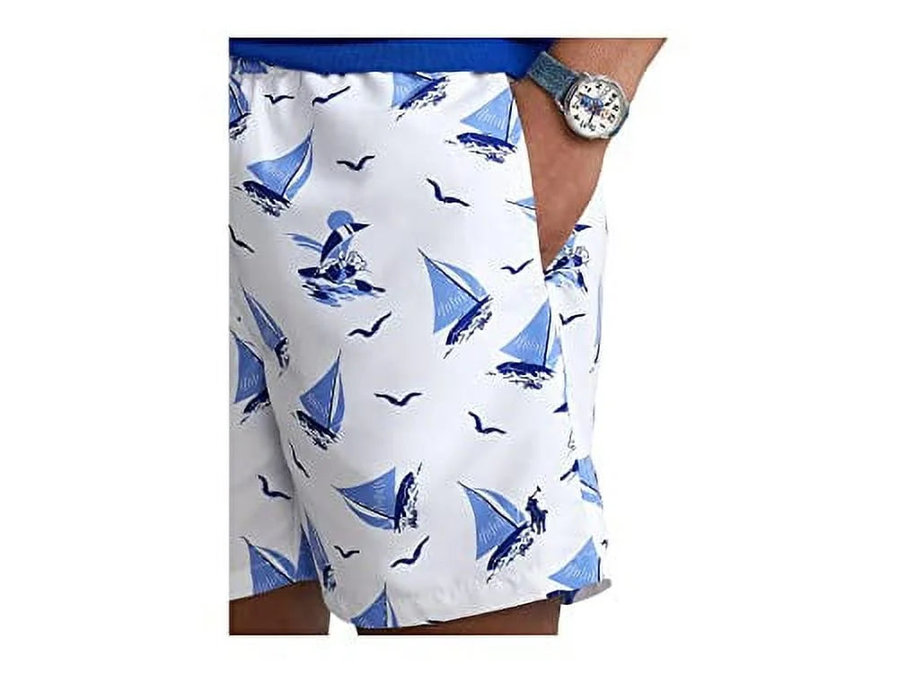 Printed Beachwear Trunks Sailboat Polo Lauren Mens Swim Ralph