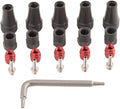 Kit Fitting Compression Brake - Hose Barbs, 2-Pc Disc 5 Red Red/Force Nuts, 5 SRAM Hose 5 Threaded Boots, Comp AXS