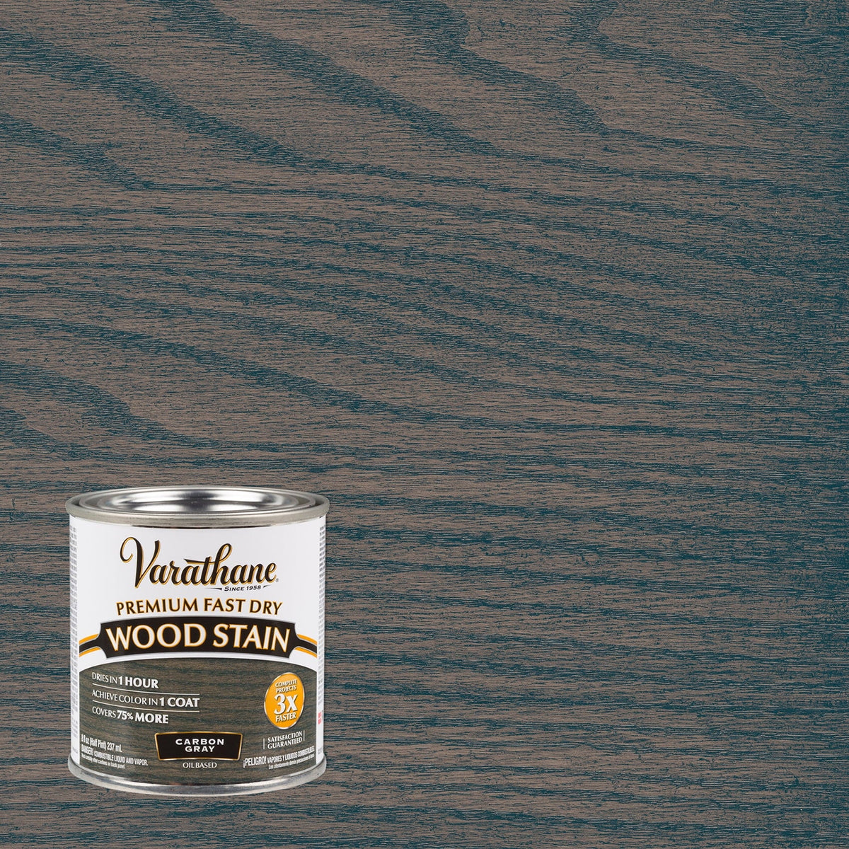 Pint, Dry Premium Varathane Wood Gray, Half Stain-307416, Pack Fast 4 Carbon