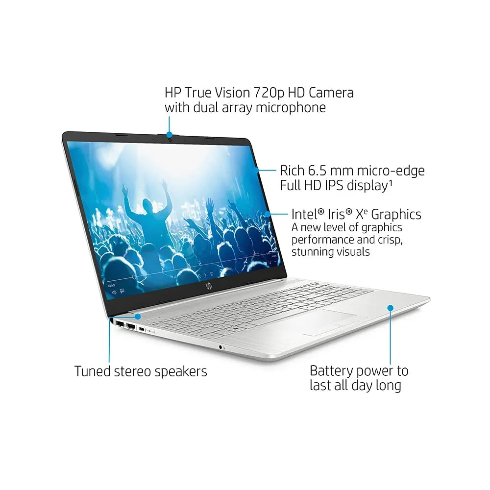 Xe HP Intel Iris Core 512GB 15.6 10, i7-1065g7), FHD Speakers, 12GB HD RAM, DDR4 Windows i5-1135G7(Beats Computer, Laptop Graphics, Webcam, USB Card Gen Intel SSD, PCIe 32GB 2021 Stereo Silver, 11th