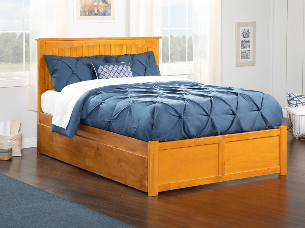 in Bed Size Nantucket Caramel Full Panel and Trundle Size AFI Footboard with Platform Full Latte