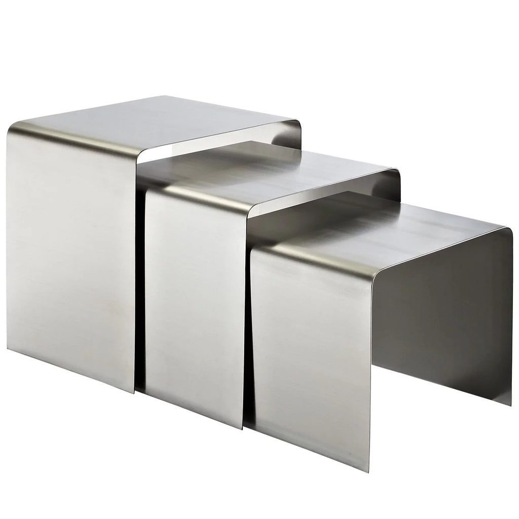 Rush Table Modway Nesting Silver in