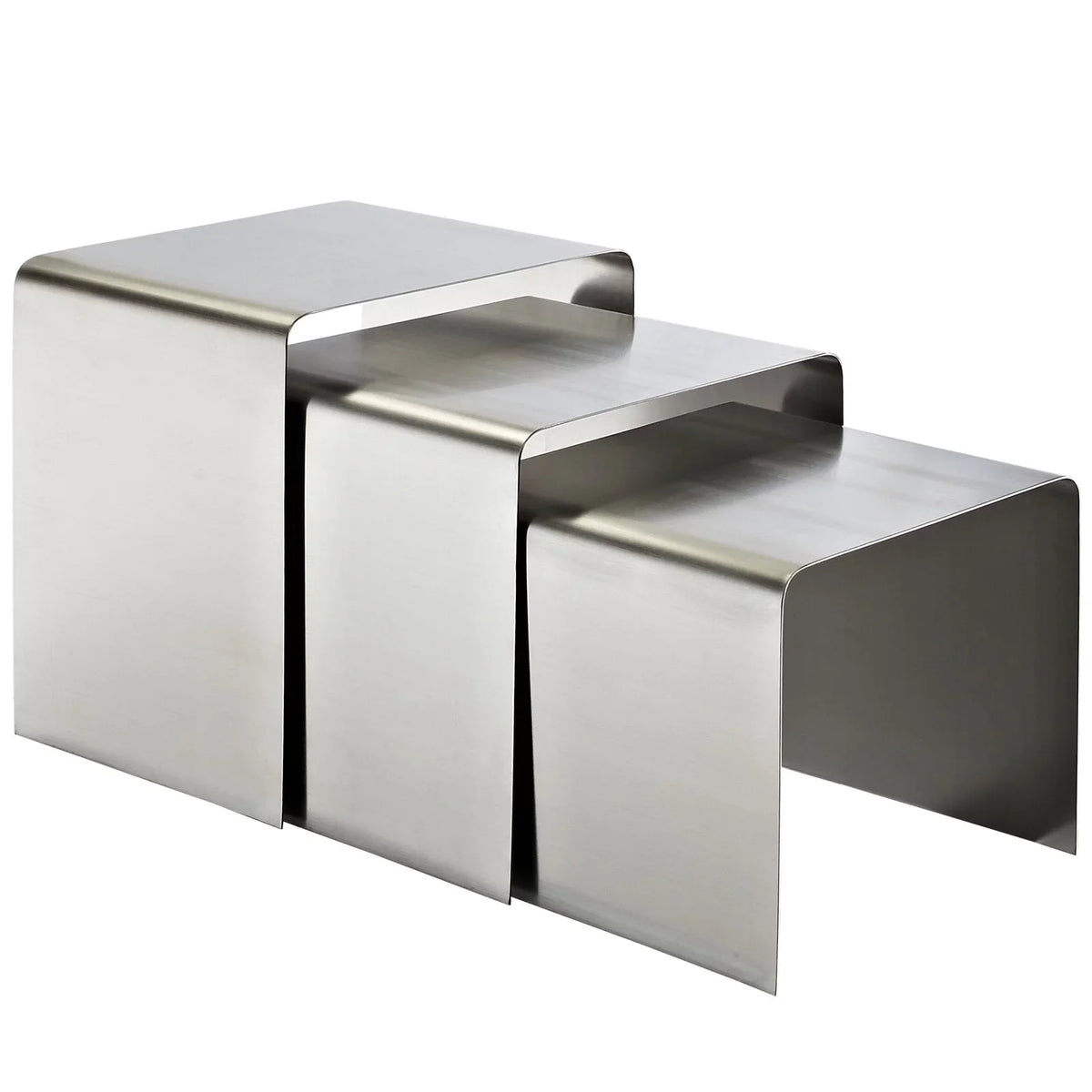 Rush Table Modway Nesting Silver in