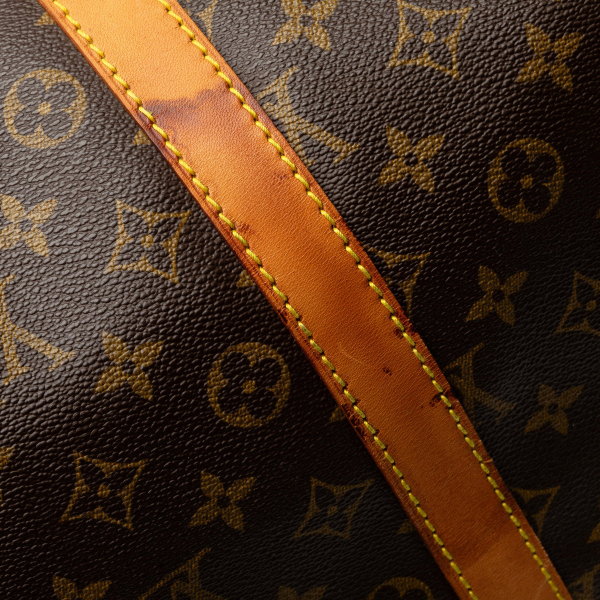 (Good) 55 WeekenderBag Brown Bag Travel Pre-Owned Monogram Keepall Louis Authenticated Canvas Vuitton Unisex