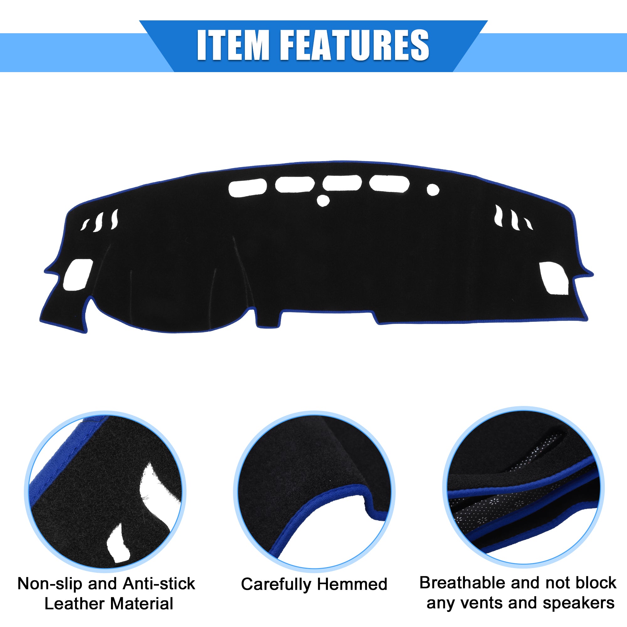 Dashboard Protective Polyester Console Bargains Cover Center Kicks Nissan Compatible Blue for Car Unique 2017-2020