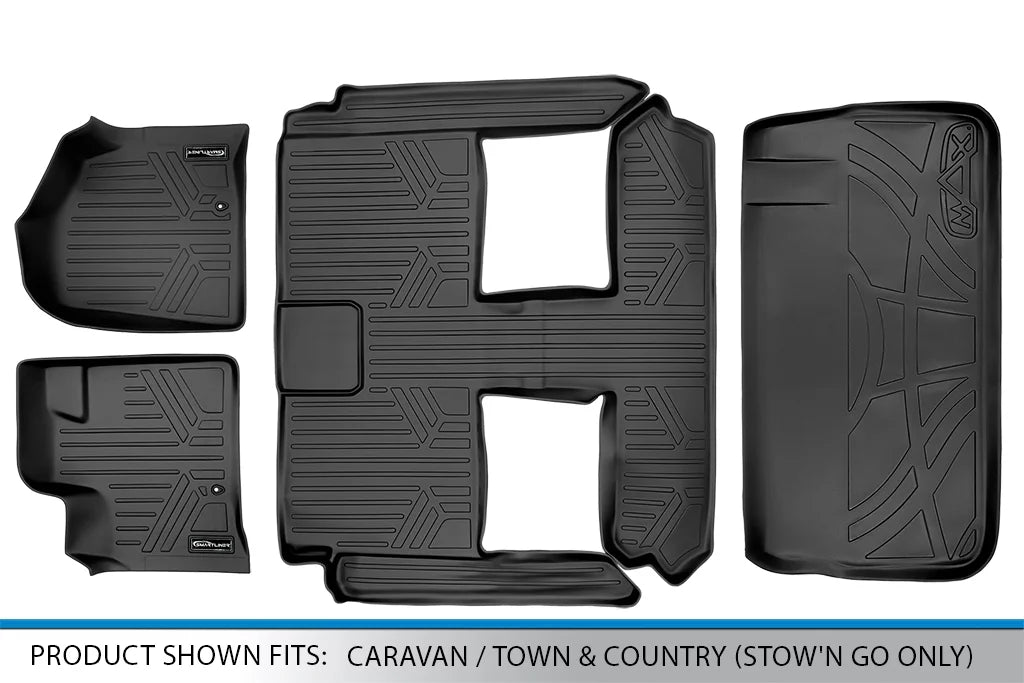 Caravan/Town Country Grand 2nd & Cargo Smartliner Set & 1st Custom for Floor Mat
