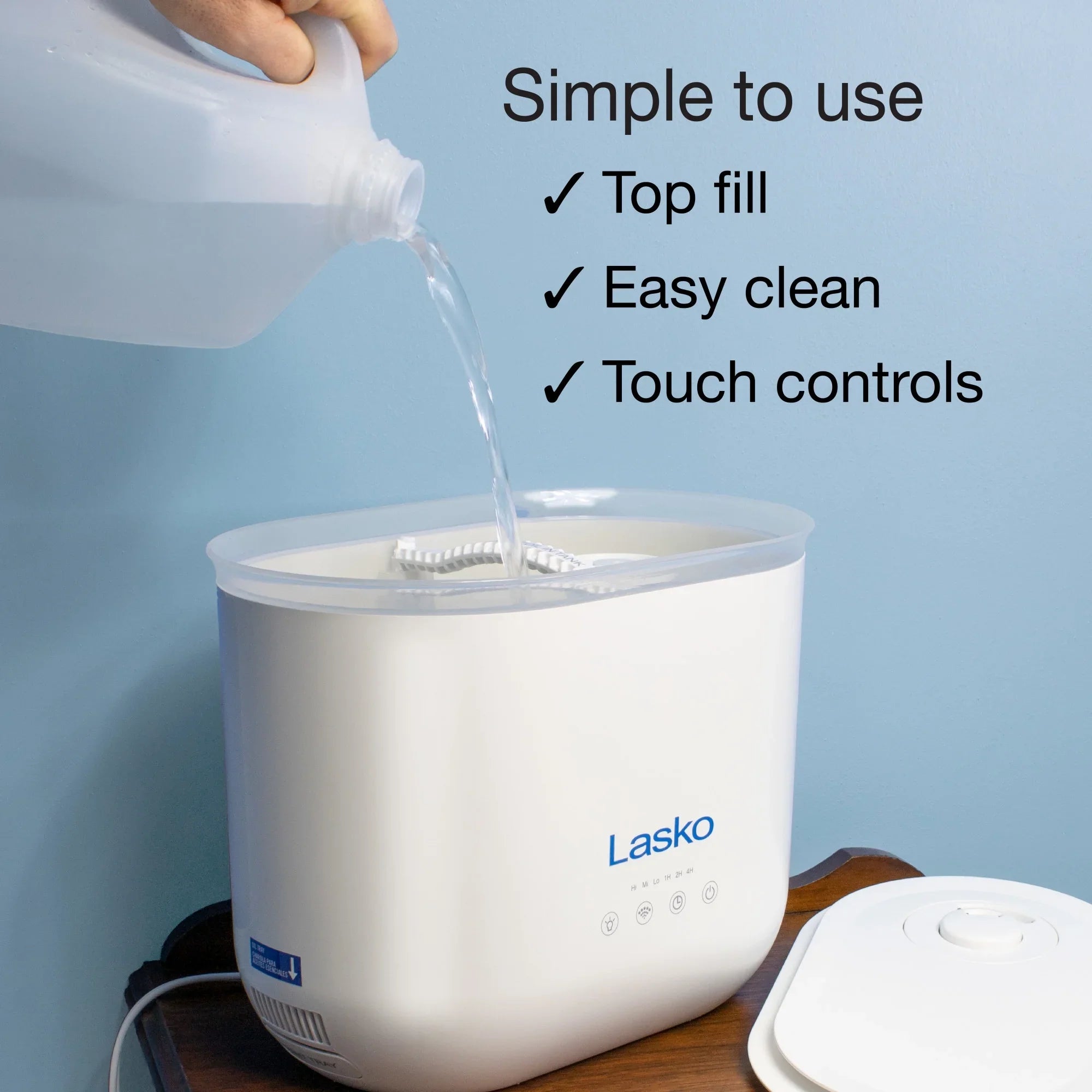 Humidifier Mist Cool with 0.92 Timer, Ultrasonic Lasko Sq. 18-Hour ft., UH250 Gallon, 370