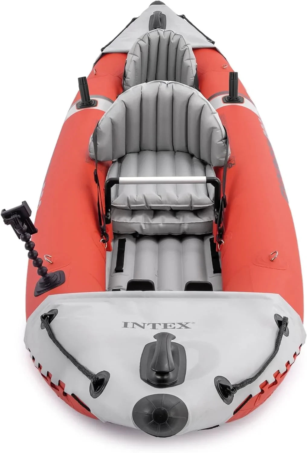 Kayak Includes Excursion and Adjustable 86in Handles Pro Paddles – Grab Inflatable – Series: Kayak Bucket PVC Rod High-Output Deluxe – Holders Fishing INTEX – SuperTough Seat Pump