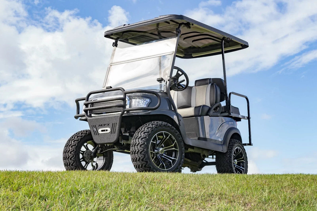 G29/Drive and Rush/Liquid Front |2007 MadJax Seat Wave Tsunami Silver up Silver Drive2 - for Golf |Black/Liquid Cart Yamaha Cushions