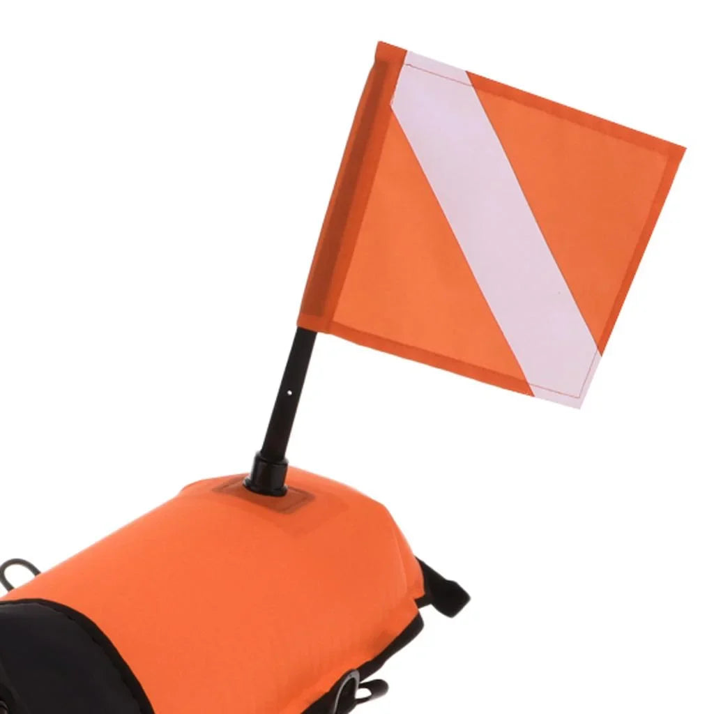 Buoy Inflator Diver D-, Oral Visible 20m High , Spearfishing, Scuba Diving Flag, Safety Freediving Float with Snorkeling,