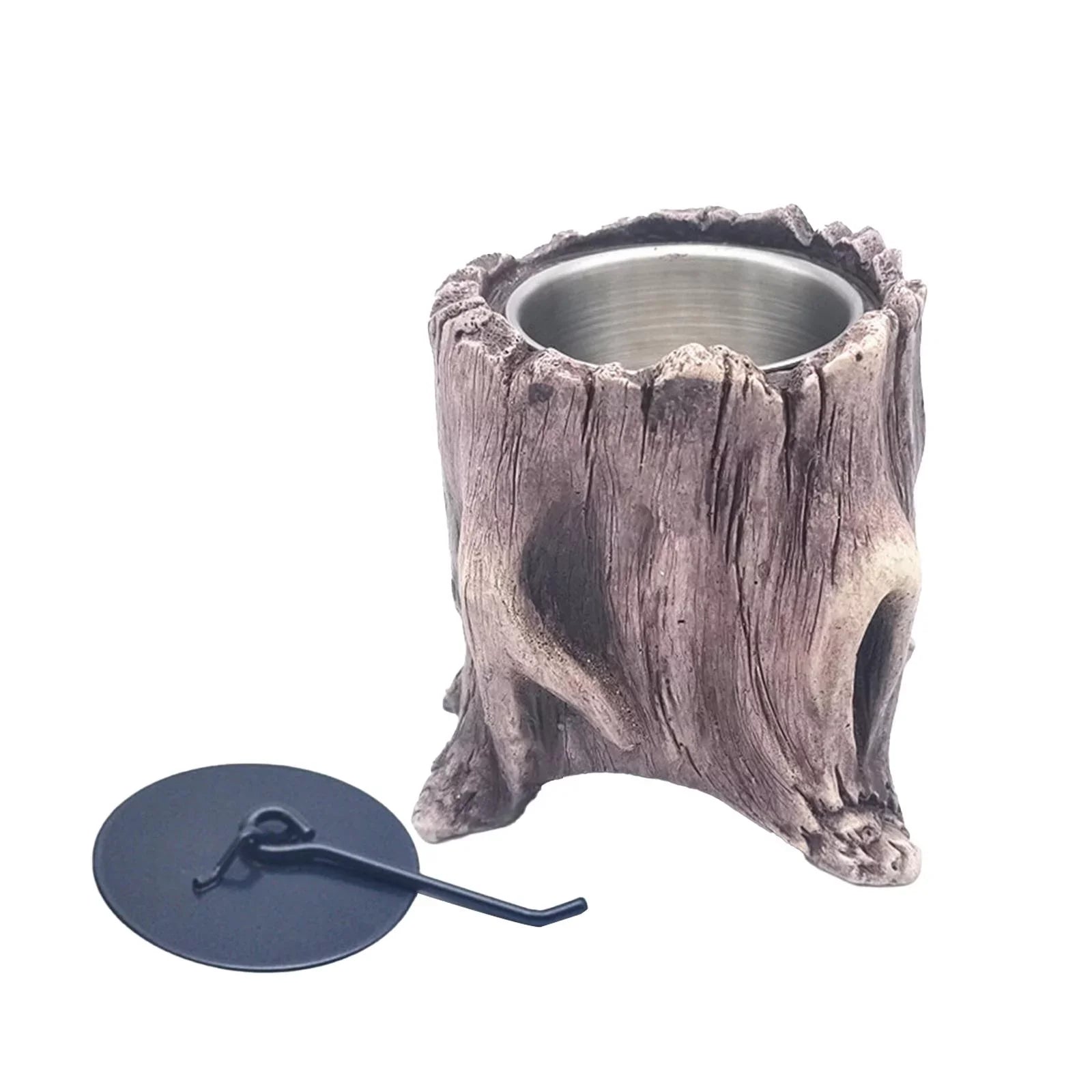 Indoor Stump Fire Bowls for Terraces Kitchen Brown Balconies Deep Portable