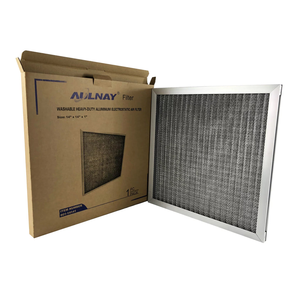 x x (14" 14" Furnace Metal AC 1"), Air HVAC Washable Air Central Electrostatic Filter Aluminum Filter, Filter Aulnay