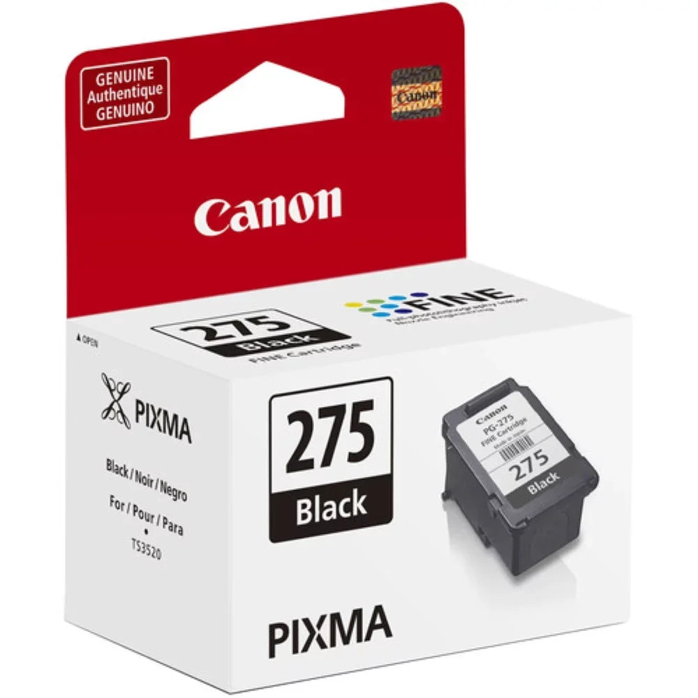 2 Genuine Cartridge, Original Black Ink Pack PG-275
