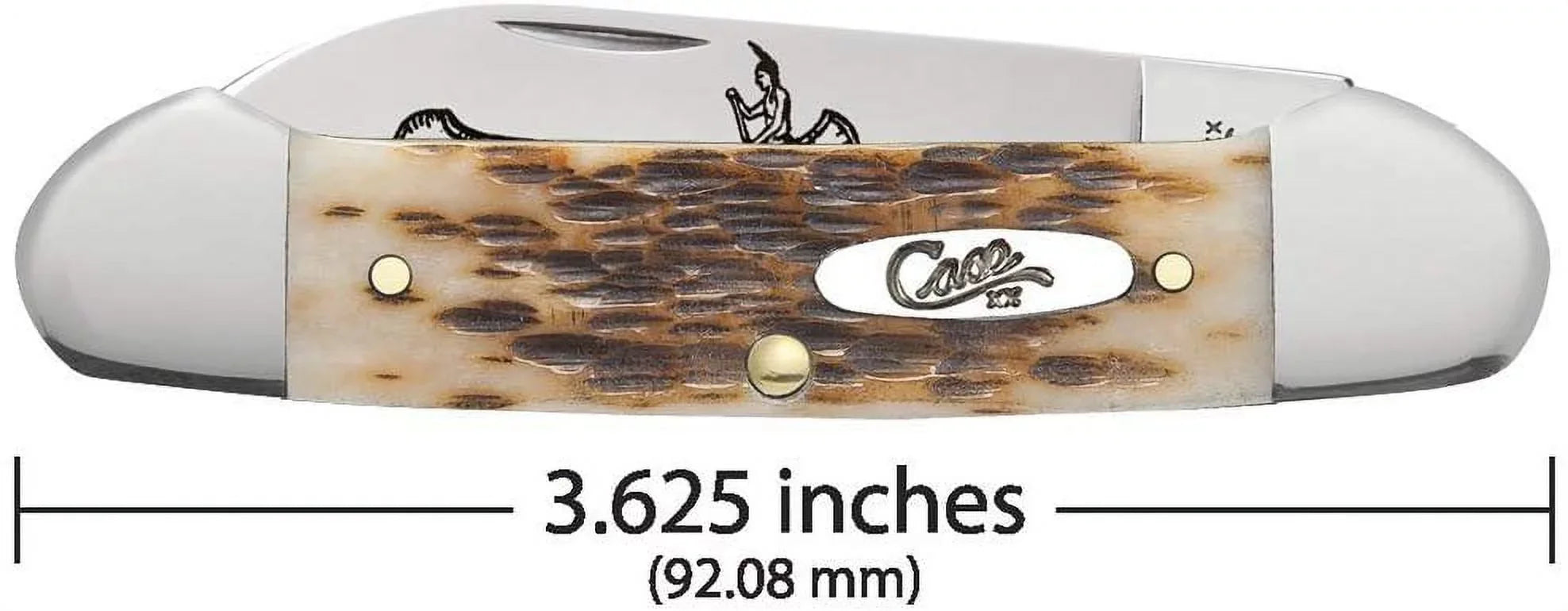 Amber Case Pocket Canoe Knife CV Bone