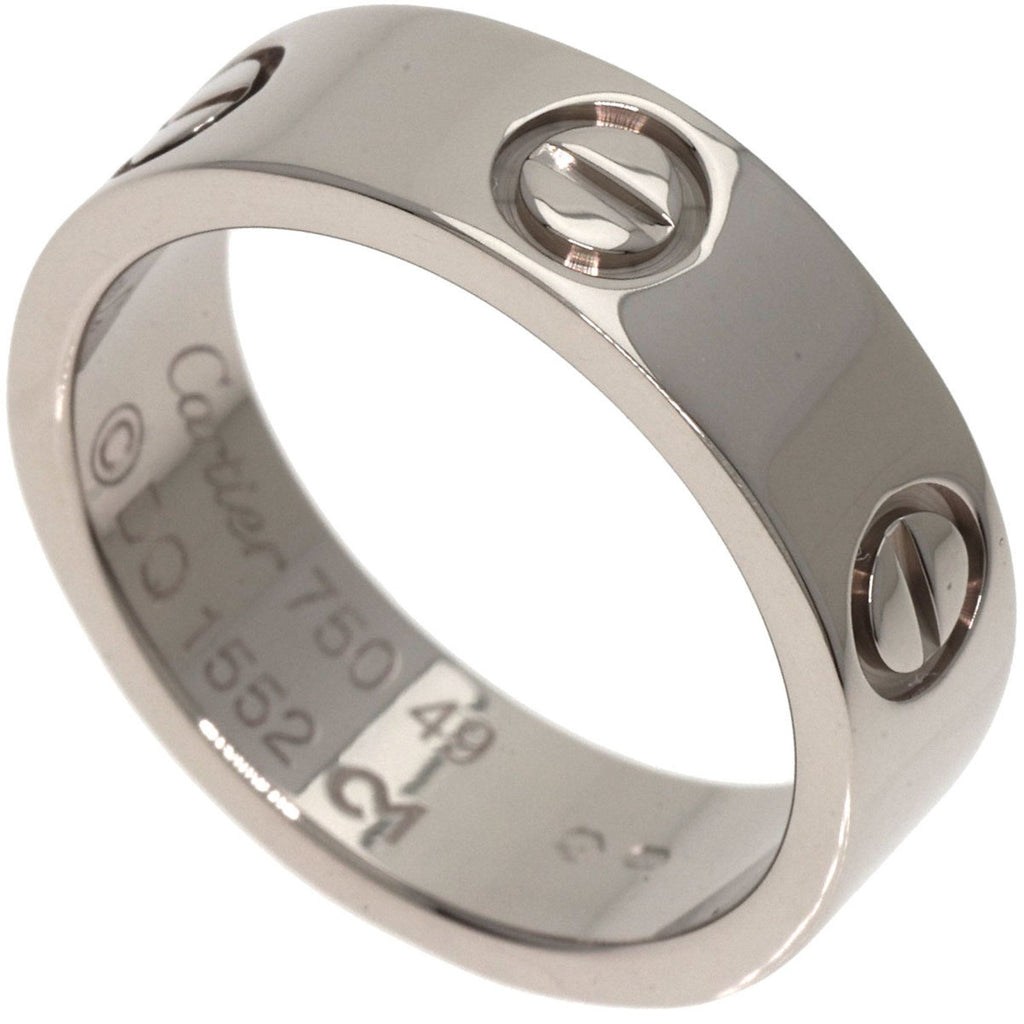 Ring, #49 CARTIER K18 Cartier Ring Pre-Owned Gold, (Good) White Women's Love