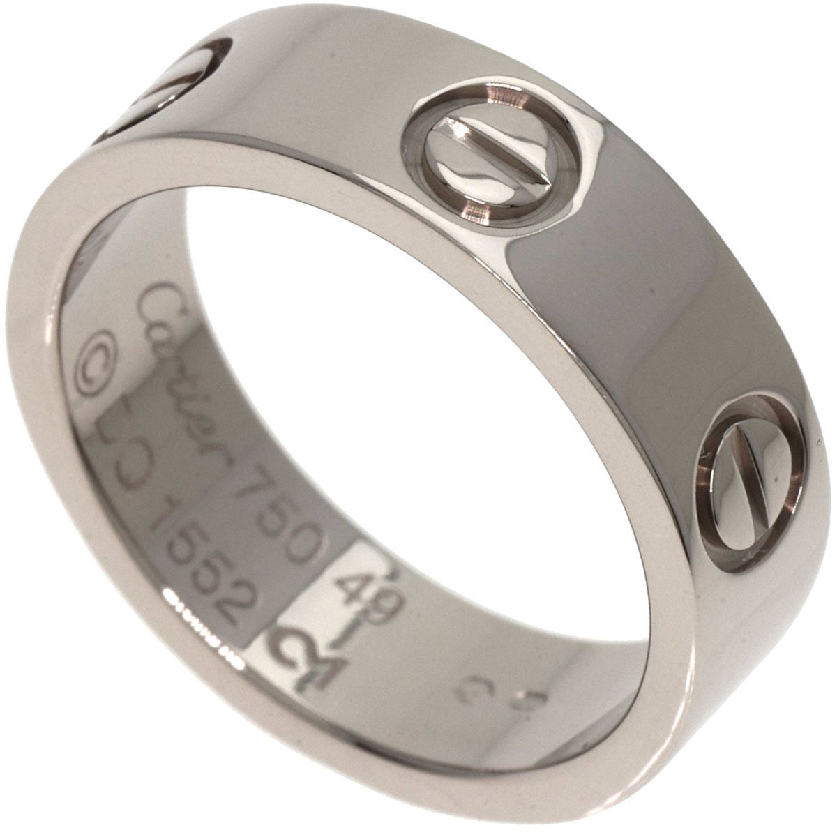 Ring, #49 CARTIER K18 Cartier Ring Pre-Owned Gold, (Good) White Women's Love