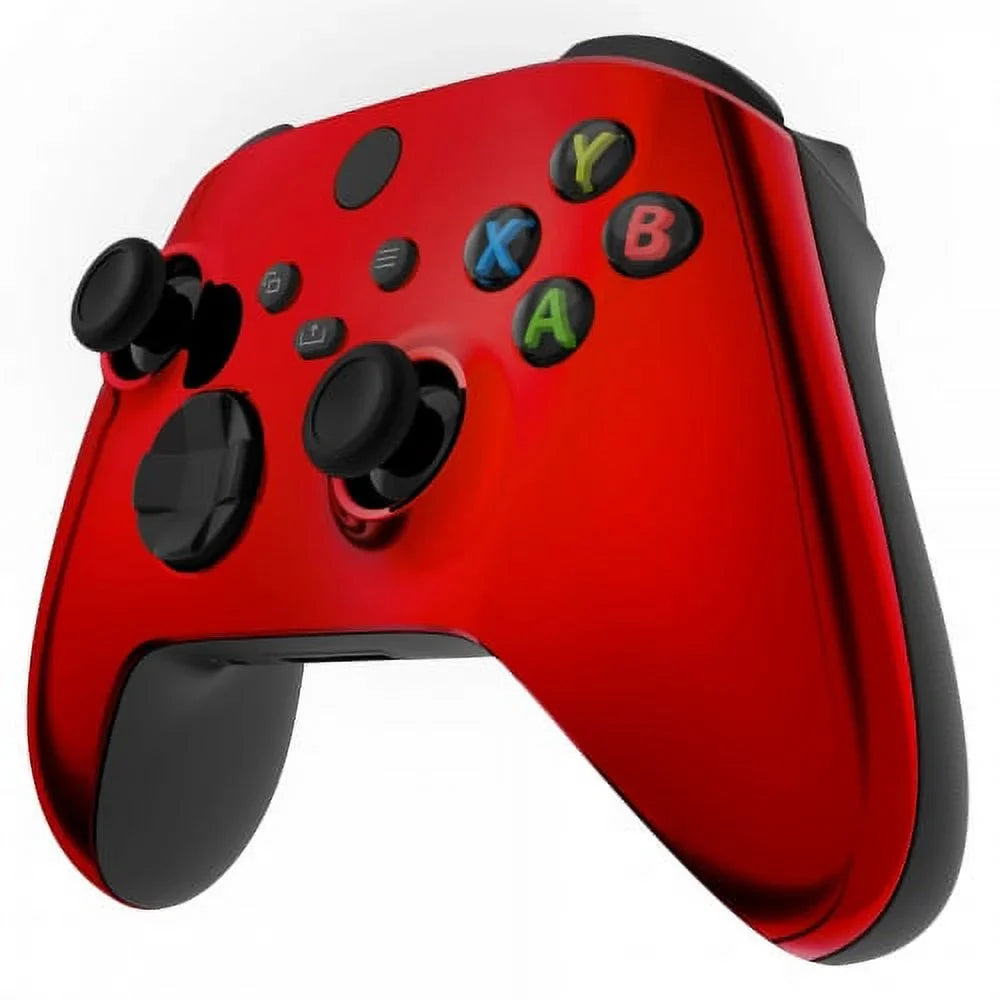 jack) UN-MODDED Design X Xbox Unique "Chrome One Custom Controller Red" 3.5 (with