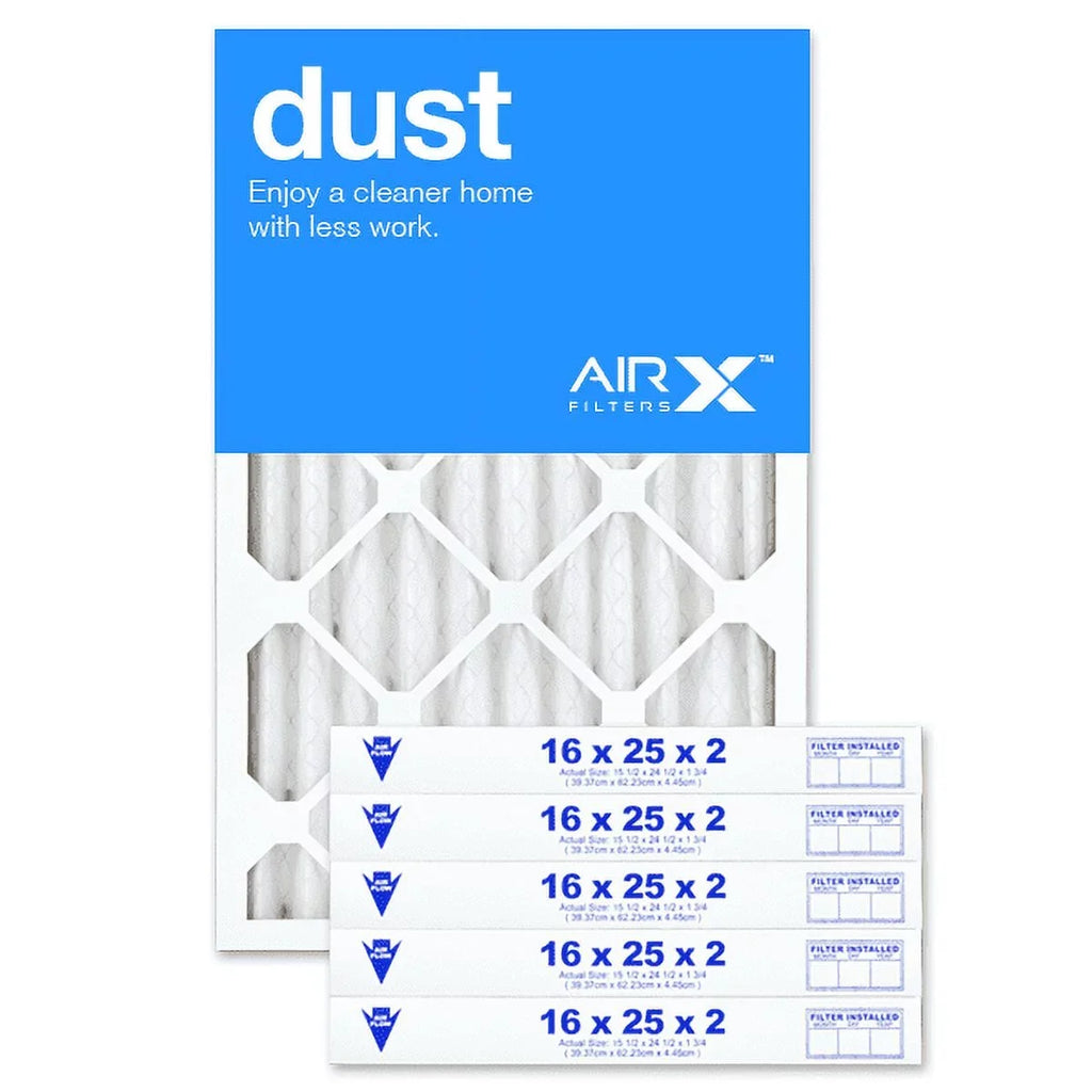 Dust Air Filter, HVAC Pleated in MERV Air the 8 Filters Furnace AIRx Filter Made AC USA 6-Pack, 16x25x2