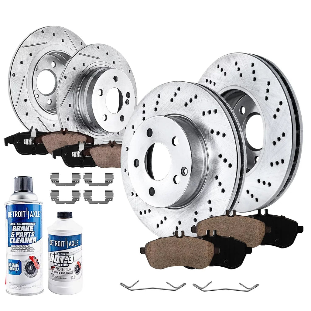 300 for 2008-2009,2012 C230 C MERCEDES-BENZ Ceramic Brake Rotors & Replacement - Detroit Axle and Rear Brakes Mercedes-Benz C250 Kit C300 Pads Fits select: Front Brake 4MATIC