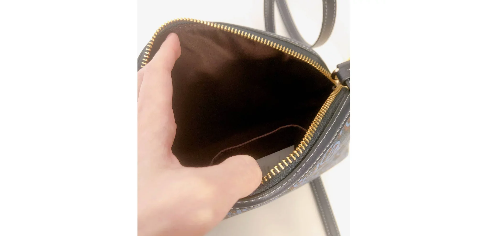 CF343 Coach Monogram Madi IN Print Navy Coach Crossbody With