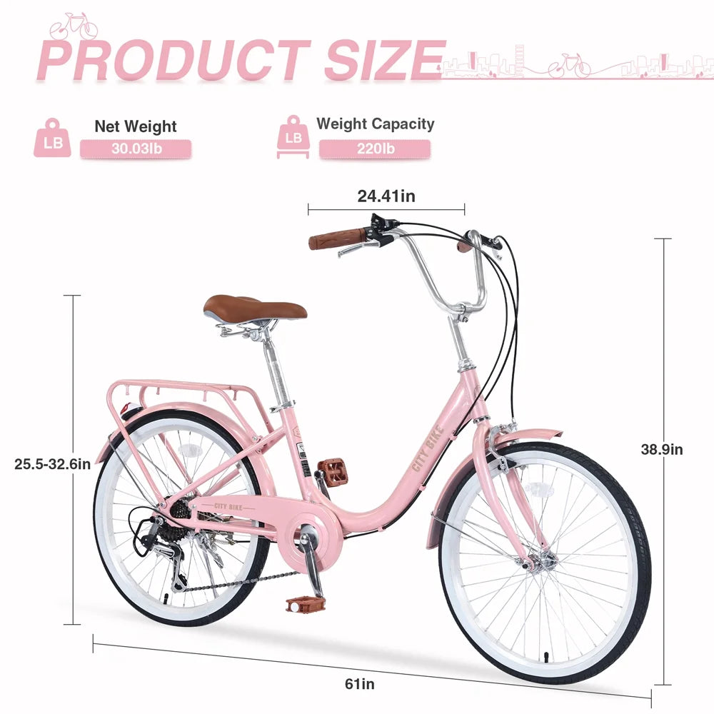 22 Girls Alloy Kids Inch je for Ages Bicycle Aluminium and Shifter Frame,7-speed 8+Years, derailleur,Pink Bike jx Yone