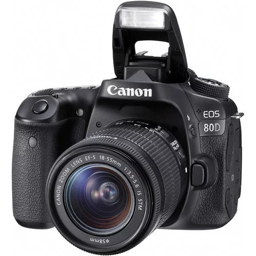 EOS with Essentials 64GB Canon Camera Expo DSLR Lens + 80D Kit 18-55mm