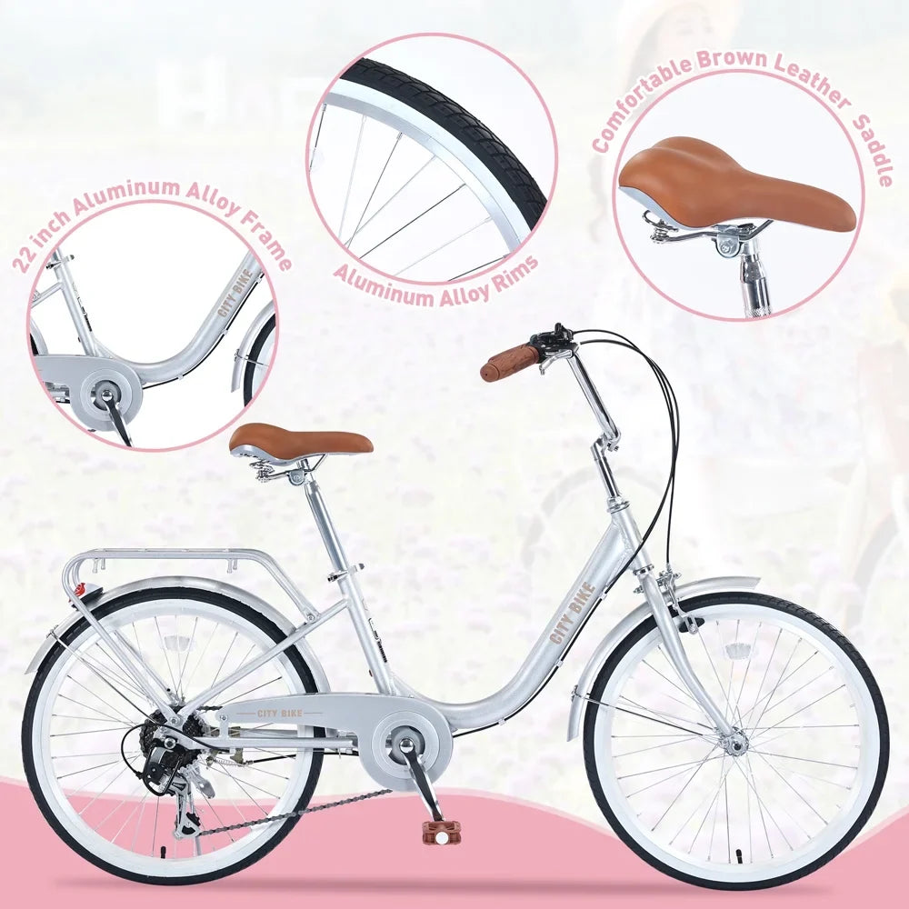 Bike Shifter Yone 8+Years, Kids Aluminium Ages jx Bicycle for Inch Alloy je derailleur,Silver Frame,7-speed and Girls 22