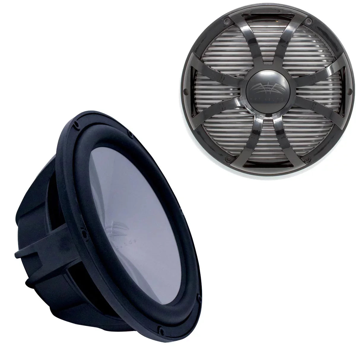 & Revo Grill SW Subwoofer Black Subwoofer Wet - Ohm Grill 10" & Closed Black Face 4 Sounds -