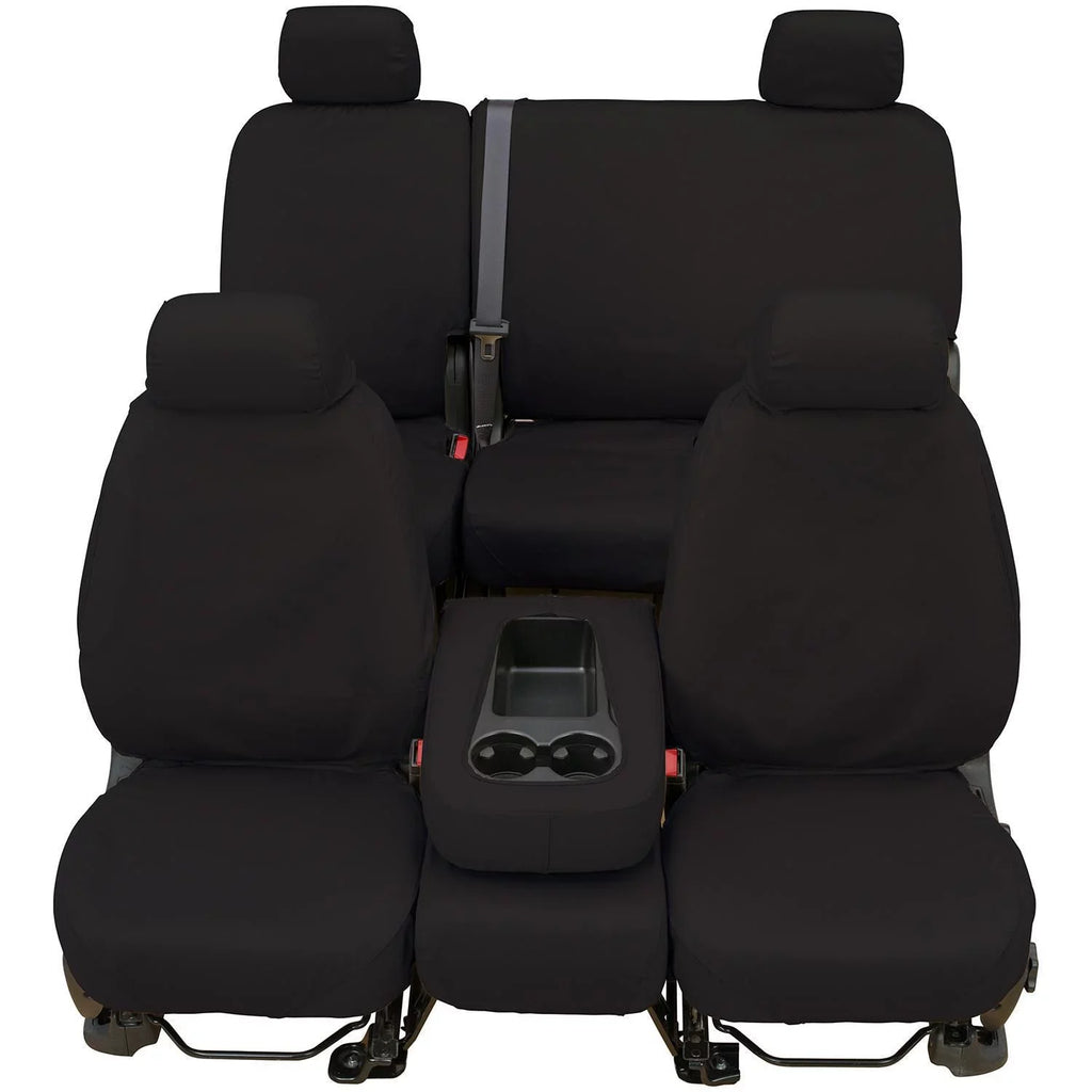 2007-2008 SeatSaver F150 Bench Front Covercraft Covers Seat select: Custom-Fit Charcoal Fits - Polycotton FORD Black Fabric,
