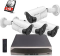 System, 2TB 24/7 Systems Surveillance 4pcs Recorder with 5MP Camera 8 【5.0MP Audio】 Cameras, Two Security NVR Video for Use Channel PoE IP66 Complete HDD, Way Waterproof Outdoor/Indoor Security