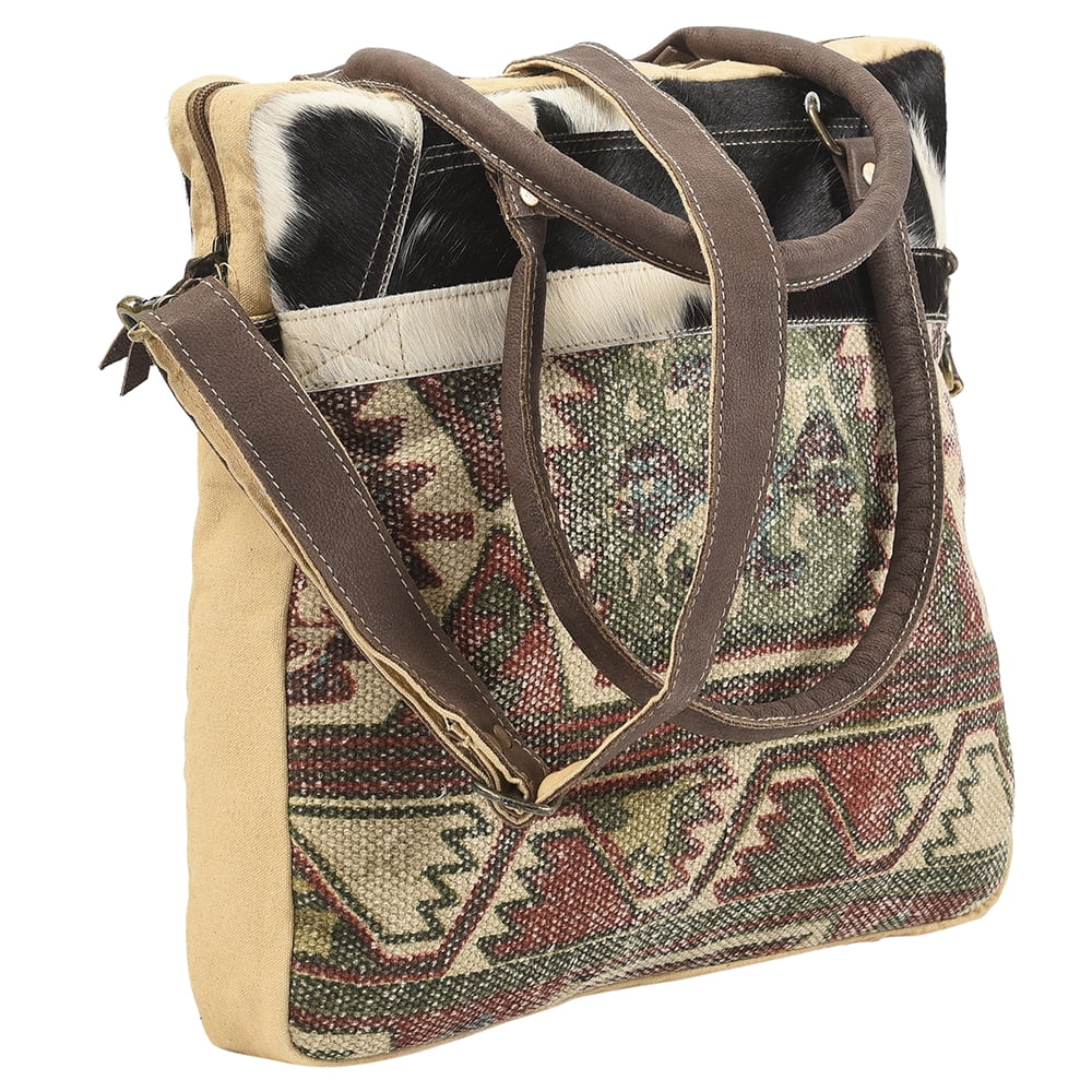 Upcycled KB Upcycled Hair-on Wool Genuine KB110 bag purse OHLAY Canvas TOTE women western handbag Leather