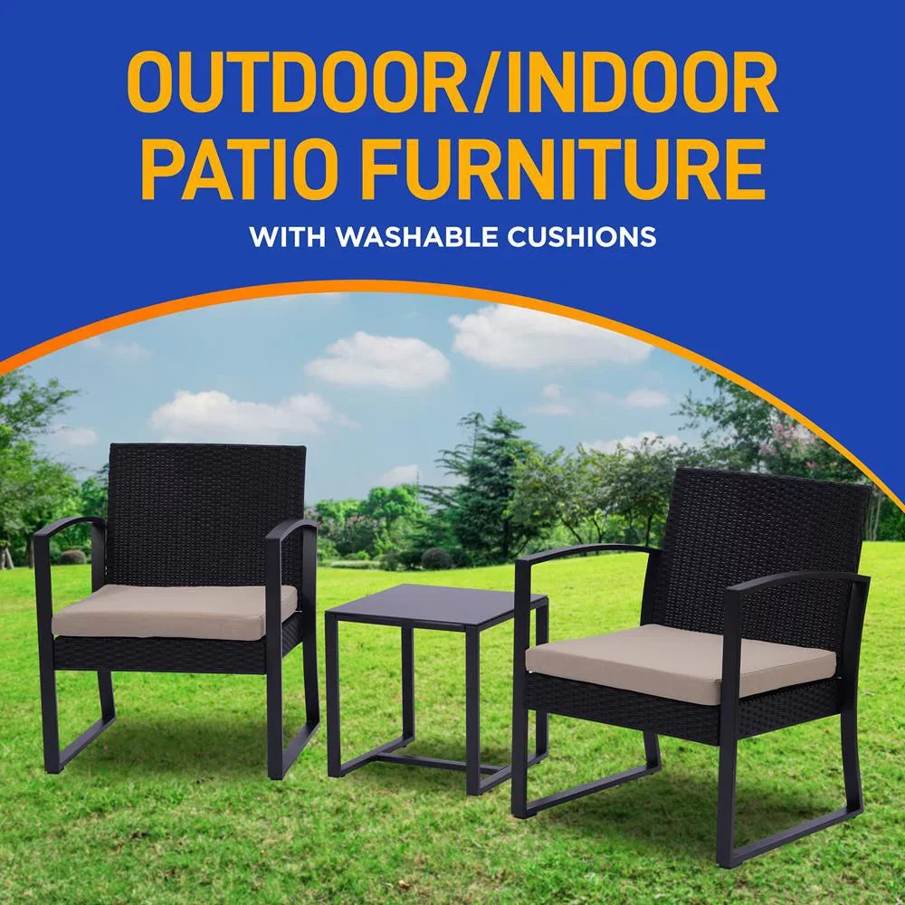 Single Pcs. Chairs Coffee SereneLife Furniture, Table, & Patio Set-Includes Outdoor Per 1 3 Brown 2