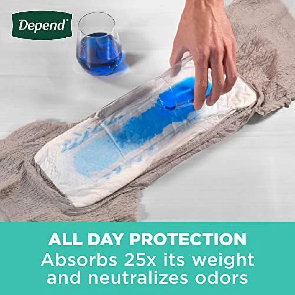 Maximum, Depend Men (Formerly Fit-Flex), for Extra-Large, Disposable, Depend Underwear Vary Grey, Fresh 26 May Protection Count, Incontinence Adult Packaging