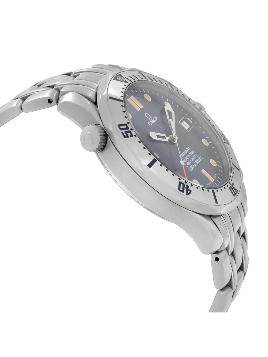 Omega Steel Automatic Diver Men Dial 2532.80 41mm Wave Seamaster Watch 300m Blue